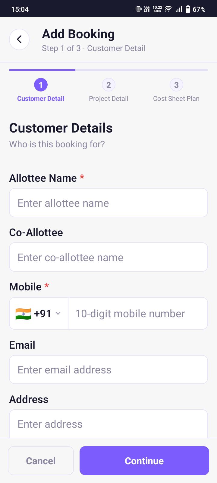 Add a Booking
